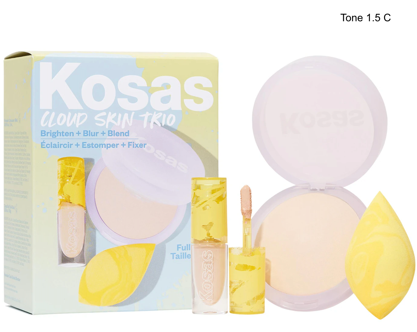 Cloud Skin Complexion Bestsellers Set - Concealer, Setting Powder, Makeup Sponge *Pre-Order*