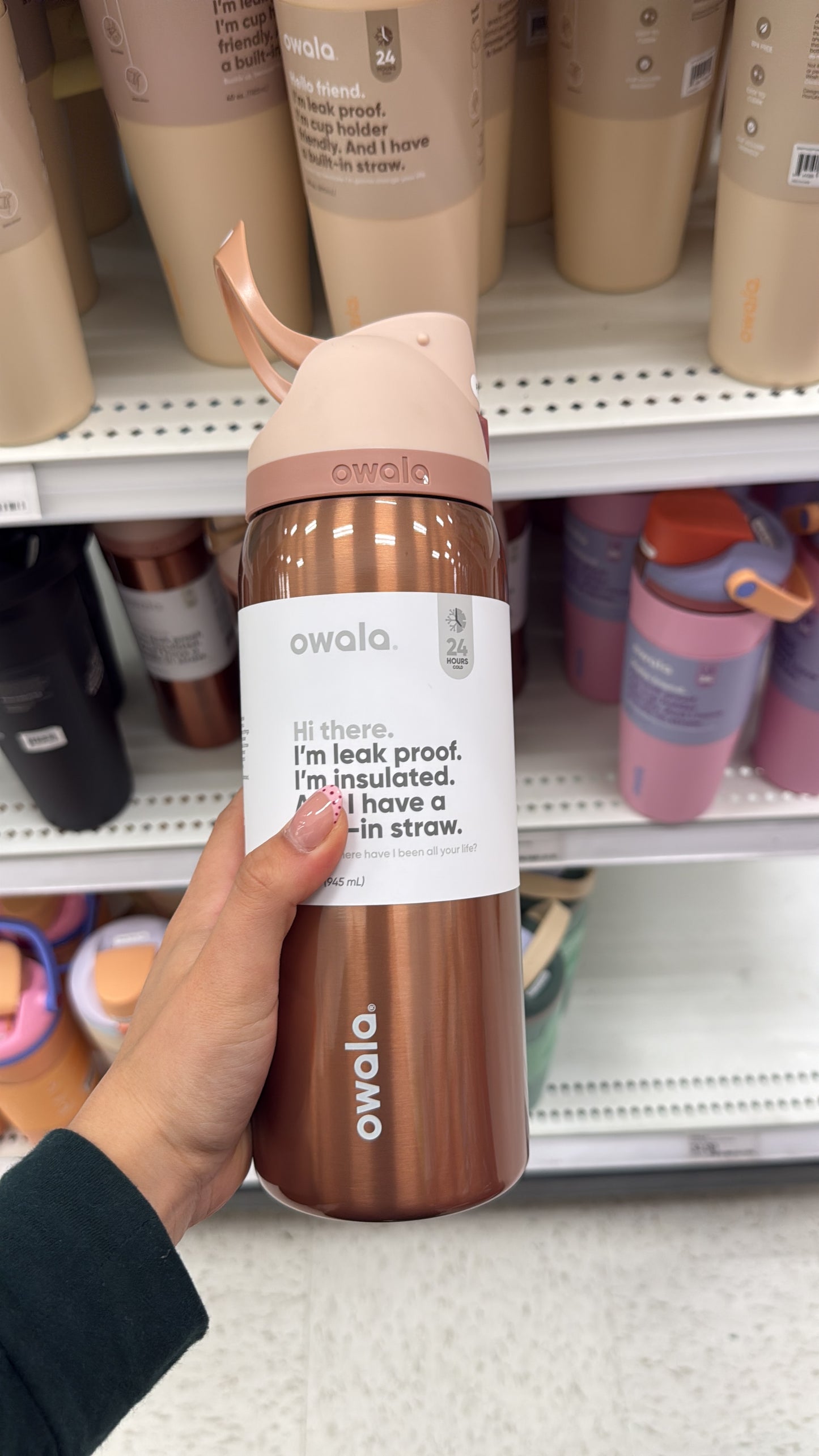 Owala Rosa metálico