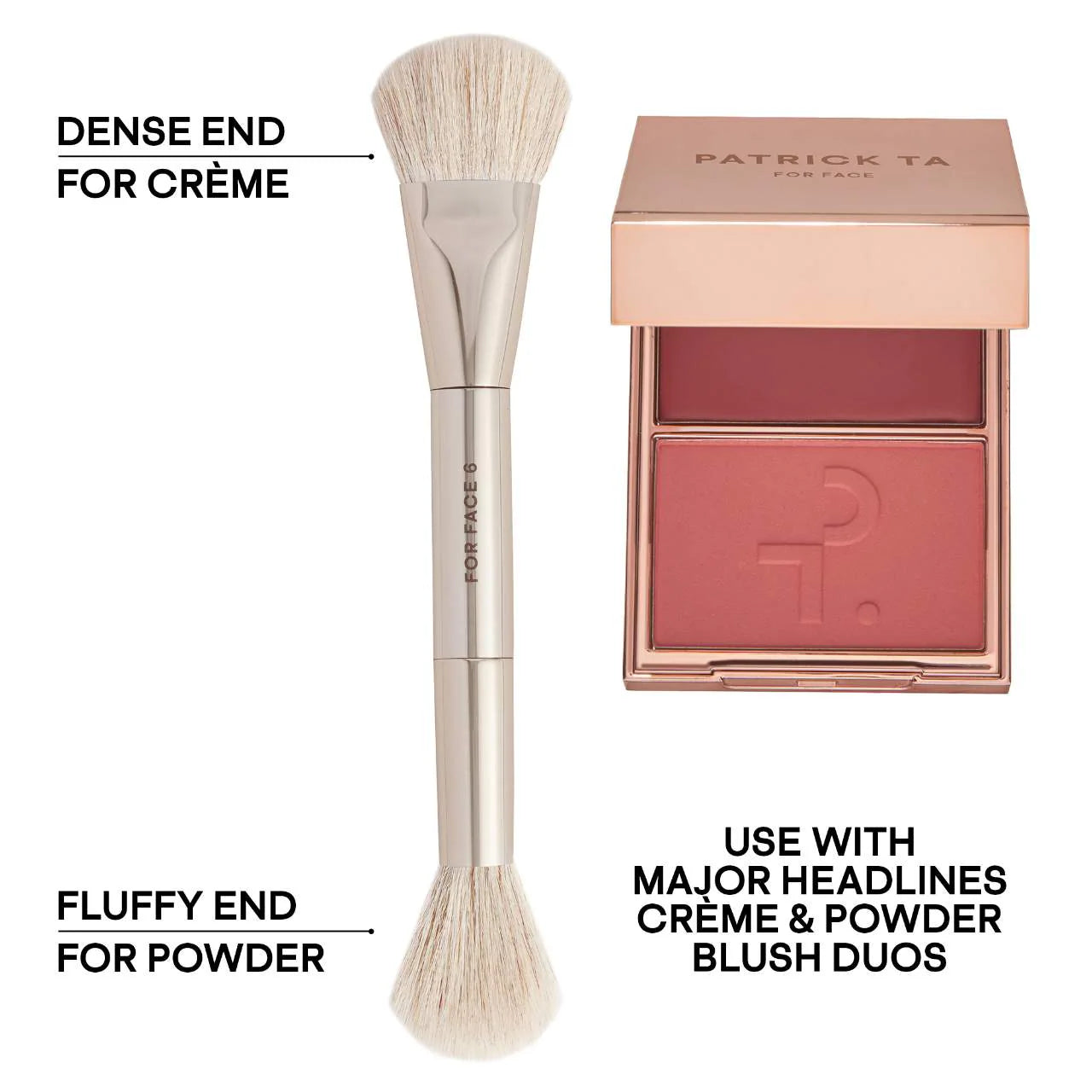 PATRICK TA Dual Ended Precision Blush Brush *Pre-Order*
