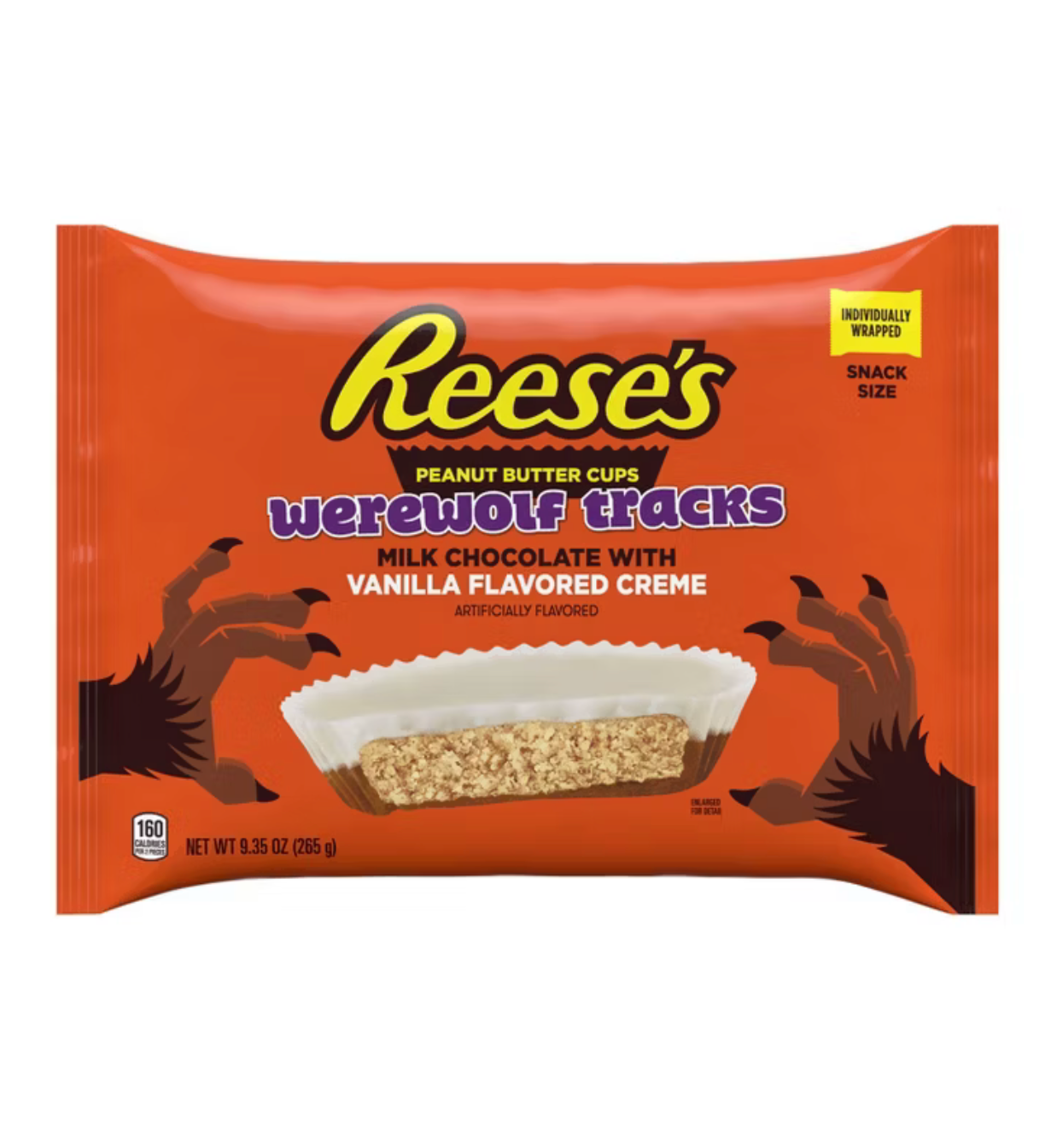 Reese's Peanut Butter & Vanilla Crème Werewolf Tracks Cup Halloween *Pre-Order*