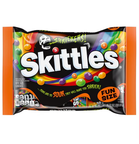 SKITTLES Shriekers Halloween Sour Candy Fun Size Bag  *Pre-Order*