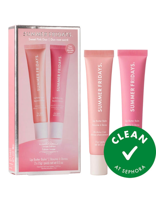 Sweet Pink Dúo With Birthday Cake + Strawberry Soft Serve Lip Butter Balm *Pre-Order*