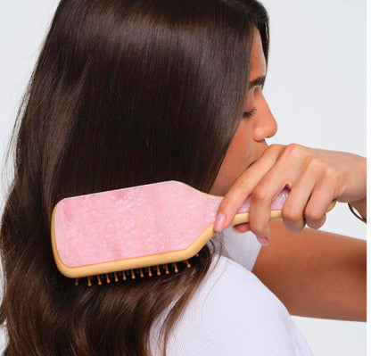 Emi Jay Bamboo Paddle Hair Brush in Pink Sugar *Pre-Order*