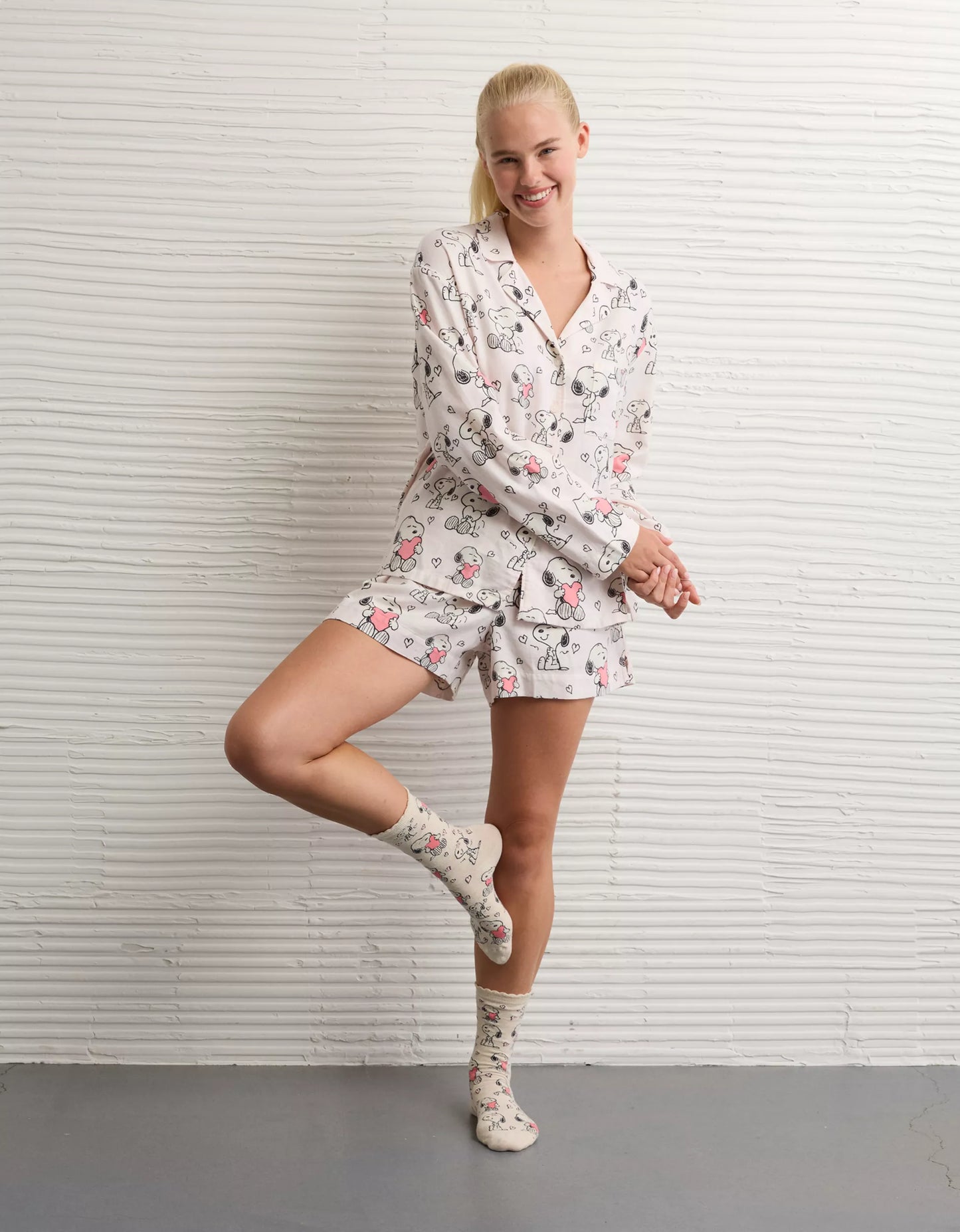 AE Snoopy Valentine's Day Flannel PJ Set *Pre-Order*