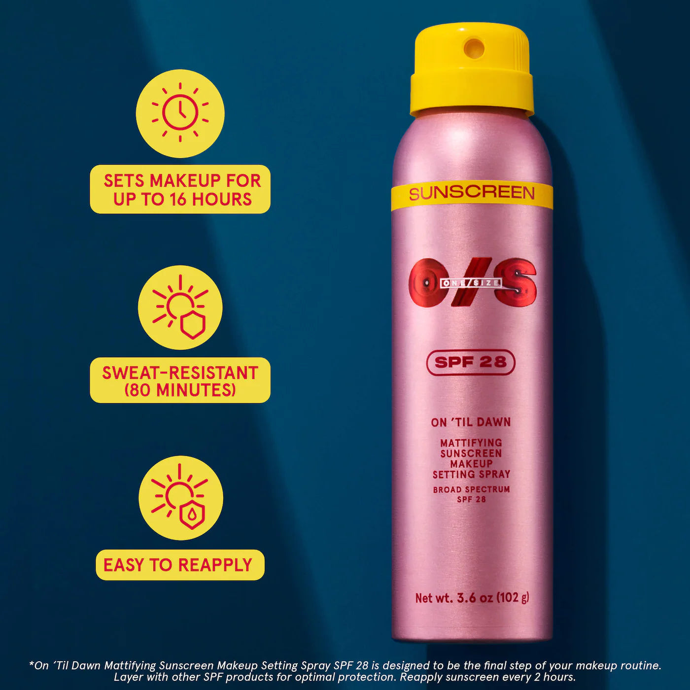 ONE/SIZE by Patrick Starrr On 'Til Dawn Mattifying Sunscreen Makeup Setting Spray SPF 28 *Pre-Order*