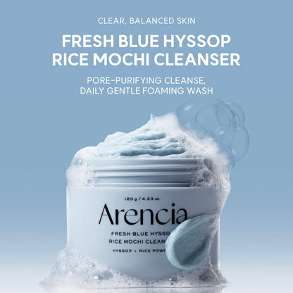 Fresh Blue Hyssop Rice Mochi Foaming Cleanser with Bentonite Clay for Oily Skin *Pre-Order*