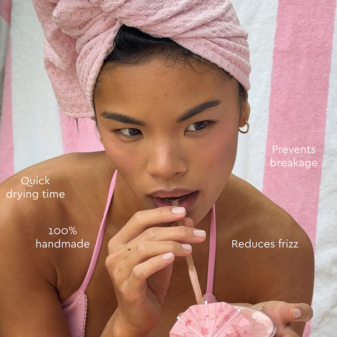 Heavenly Hair Towel in Lychee Baby *Pre-Order*